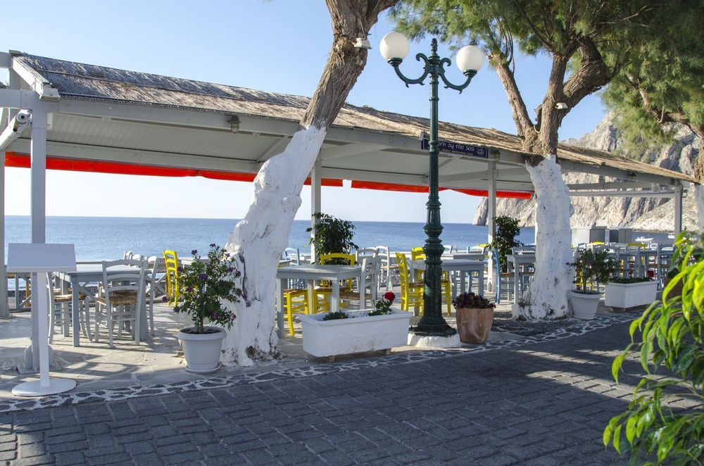 Rk Beach Hotel Kamari  Restaurant photo